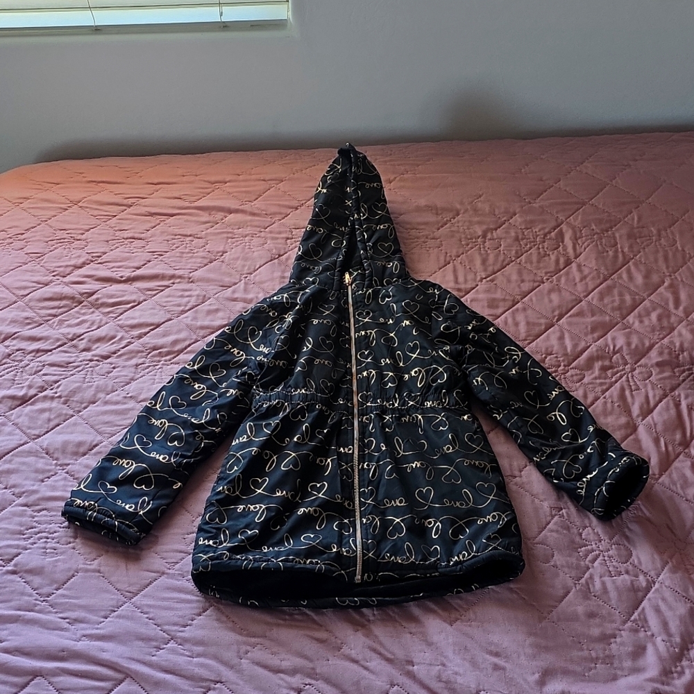 SIZE 10 Girls, faux fur lined coat